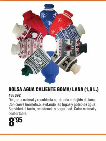 Optimus Bolsa Agua Caliente Goma/Lana 1,8L oferta