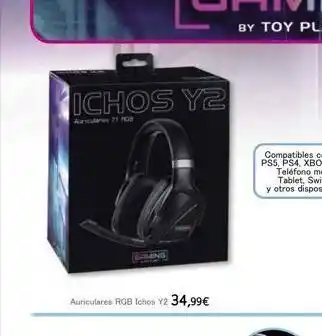 Ichos y2 auru 71108 gaming auriculares rgb ichos y2 34,99€
