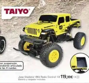 Taiyo jeep gladiator 4wd radio control 1:8 119,99€+ 8ⓒ bateria y cargador incluidos