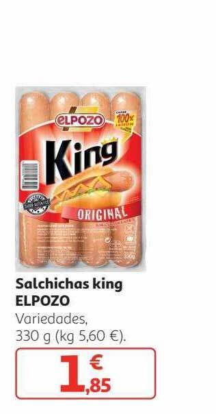 Alcampo Salchichas king elpozo oferta