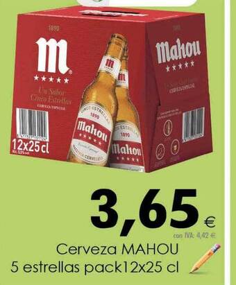 Cash Ifa Cerveza mahou 5 estrellas pack 12 oferta
