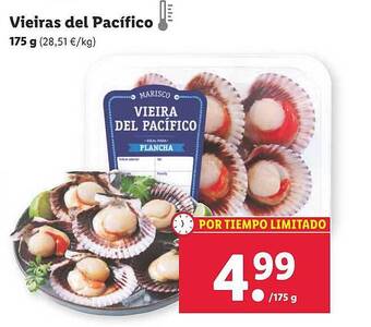 Lidl Vieiras del pacífico oferta