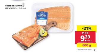 Lidl Filete de salmón oferta