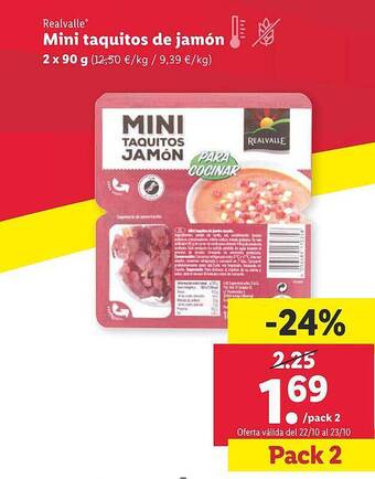 Lidl Realvalle mini taquitos de jamón oferta