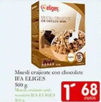 Supermercados Bip Bip Muesli crujiente con chocolate ifa eliges oferta
