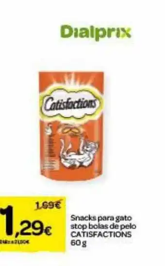 Dialprix Snacks para gato stop bolas de pelo catisfactions oferta