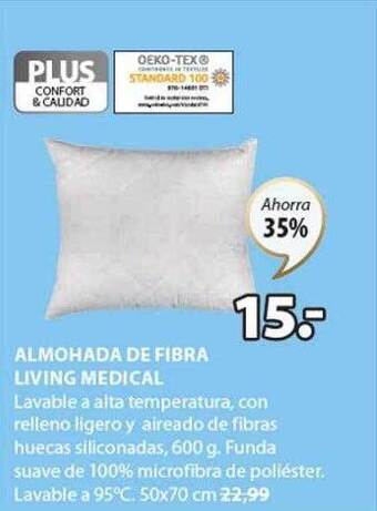 JYSK Almohada de fibra living medical oferta