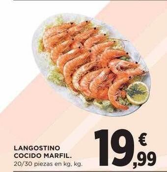 Hipercor Langostino cocido marfil oferta