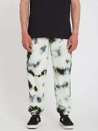 Pantalón de forro polar iconic stone plus fleece - lime tie dye