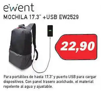 Microsshop Ewent mochila 17.3 oferta