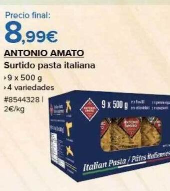 Costco Antonio amato surtido pasta italiana oferta