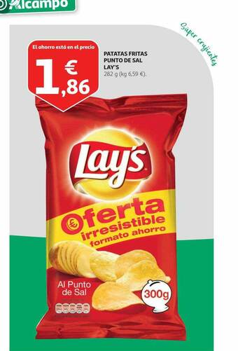 Alcampo Patatas fritas punto de sal lay's oferta