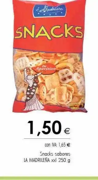 Cash Ifa Snacks sabores la madrileña xxl oferta