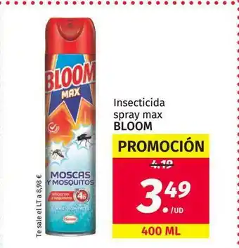 Maskom Supermercados Bloom Insecticida Spray Max 400ml oferta