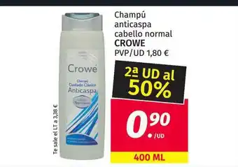 Maskom Supermercados Crowe Champú Anticaspa Cabello Normal 400ml oferta