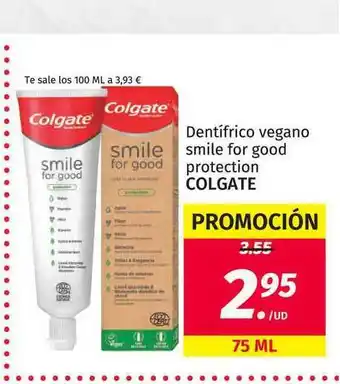 Maskom Supermercados Colgate Dentifrico Vegano Smile For Good Protection 75ml oferta
