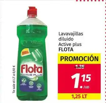 Maskom Supermercados Flota Lavavajillas Diluido Active Plus 1,25lt oferta