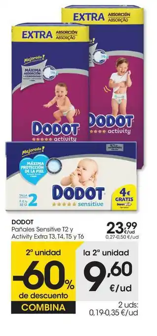 Eroski Dodot Pañales Sensitive oferta