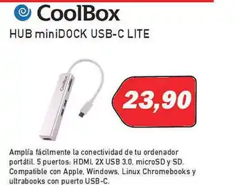 Microsshop Coolbox hub minido usb-c lite oferta