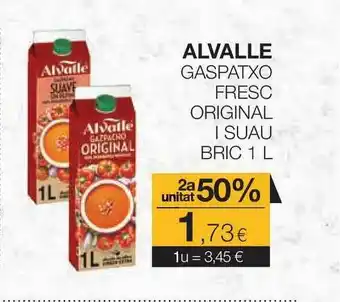 Plusfresc Alvalle Gaspatxo Fresc Original Suau 1L oferta