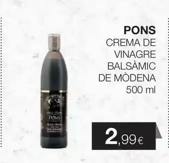 Plusfresc Pons Crema De Vinagre Balsámic De Mòdena 500ml oferta