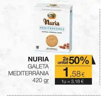 Plusfresc Nuria Galeta Mediterrània 420gr oferta