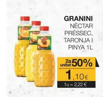Plusfresc Granini Nèctar Préssec Taronja Pinya 1L oferta
