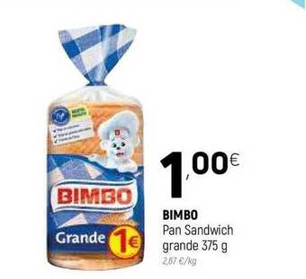 Coviran Bimbo Pan Sandwich Grande 375g oferta