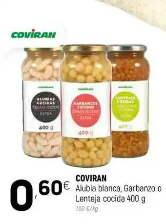 Coviran Coviran Alubia Blanca Garbanzo O Lenteja Cocida 400g oferta