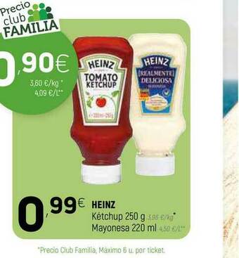 Coviran Heinz Ketchup 250g, Mayonesa 220ml oferta