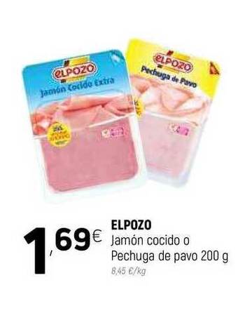 Coviran Elpozo Jamón Cocido O Pechuga De Pavo 200g oferta
