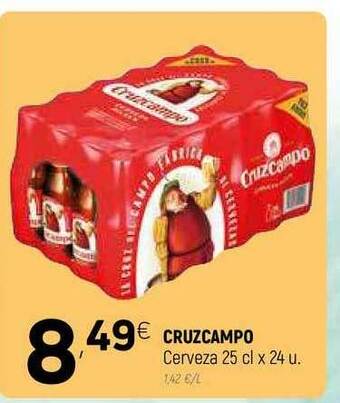 Coviran Cruzcampo Cerveza 25cl x 24u oferta