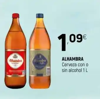 Coviran Alhambra Cerveza Con O Sin Alcohol 1L oferta