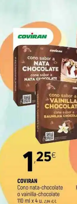 Coviran Coviran Cono Nata-chocolate O Vainilla-chocolate 110ml x 4u oferta