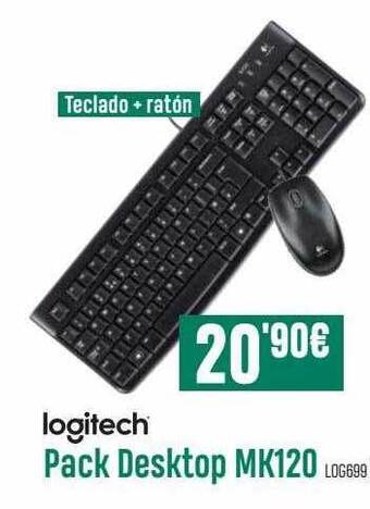 PCBox Logitech pack desktop mk120 oferta
