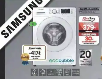Milar Lavadora samsung ww80ta046te ec oferta