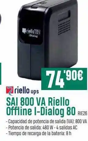 PCBox Sai 800 va riello offline i-dialog 80 oferta