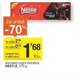 BonpreuEsclat 2a unitat -70% xocolata negra extrafina nestle oferta