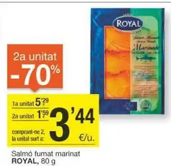 BonpreuEsclat 2a unitat -70% salmó fumat marinat royal oferta