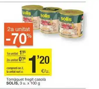 BonpreuEsclat 2a unitat -70% tomàquet fregit casolà solís oferta