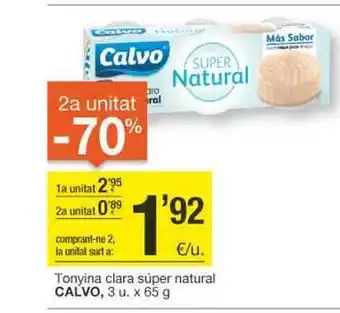 BonpreuEsclat 2a unitat -70% tonyina clara súper natural calvo oferta