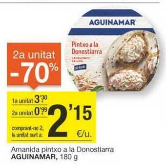 BonpreuEsclat 2a unitat -70% amanida pintxo a la donostiarra aguinamar oferta