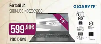 MR Micro Portátil u4 gigabite oferta