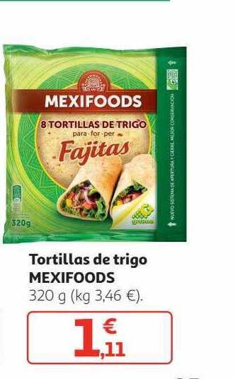 Alcampo Tortillas de trigo mexifoods oferta