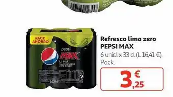 Alcampo Refresco lima zero pepsi max oferta