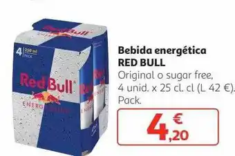 Alcampo Bebida energética red bull original sugar free oferta