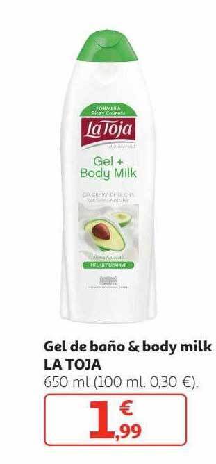 Alcampo Gel de baño & body milk la toja oferta