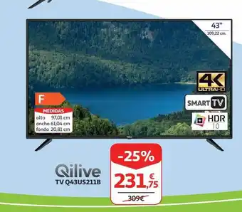 Alcampo Qilive tv q43us211b oferta