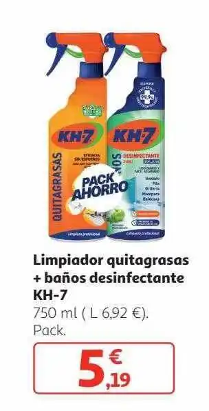 Alcampo Limpiador quitagrasas + baños desinfectante kh-7 oferta