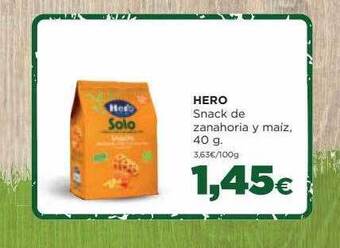Alimerka Hero snack de zanahoria y maíz oferta